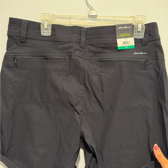 Eddie Bauer Rolled Hem Bermuda Shorts Adult Womens Size 12 Black - Picture 5 of 8